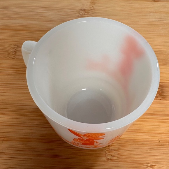 Vintage Termocrisa Holly Hobbie Mug 🍊 Milk Glass Stacking Mug • Orange Graphic - Picture 5 of 6